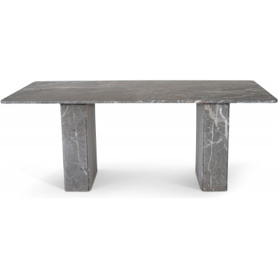Level spisebord i gr marmor 200x100 cm