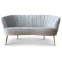 Snckan 2-personers sofa - Grbeige fljl / Messing