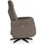 Comfort Saga (el) reclinerlnestol med indbygget fodsttte - Grbeige ecolder