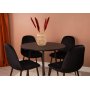 Smokey rundt spisebord 80 cm - Sort + Mbelfdder
