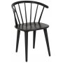 Smokey spisebordsst, rundt spisebord med 4 stk. Dalsland stole - Grbejdset eg/sort + 3.00 x Mbelfdder