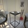 Pure sidebord 35 x 35 cm - Sort/hvid