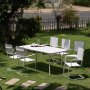 Holmsund fdevaregruppe; bord 180x80 cm med 6 lnestole - hvid
