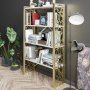 Lidya reol - Guld/hvid