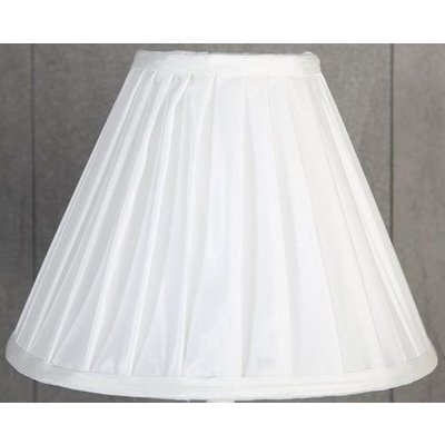 Silke plisseret lampeskrm E14 - Hvid
