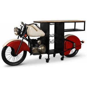 Svævefly motorcykel bar bord/disk 226 x 45,7 cm - Metal/mango Svævefly motorcykel bar bord/disk 226 x 45,7 cm - Metal/mango
