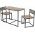Bazar bord med stole 105 x 55 cm - Fyrretr/sort
