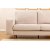 Berlin divan sofa med metal ben hjre - Creme