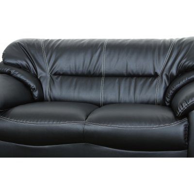 Dominic 2-personers sofa i sort kunstlder