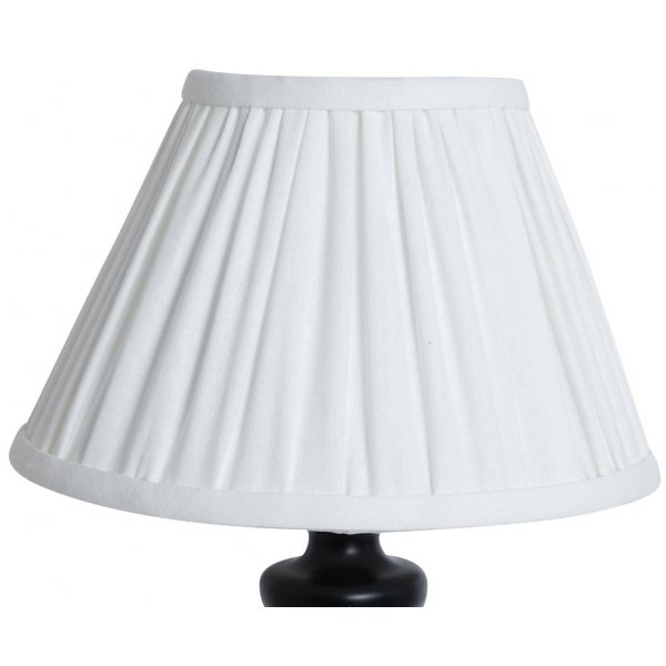 Rund plisseret lampeskrm 16x33x21 - Hvid hr