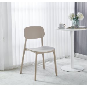 Archimedes stabelbar spisestuestol - Stol i beige plast Archimedes stabelbar spisestuestol - Stol i beige plast