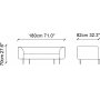 Macaroon 2-personers sofa - Grn