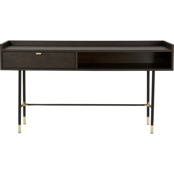 Impala konsolbord - Brunbejdset eg / guld