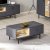 Naturligt sofabord 90 x 45 cm - Antracit