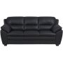 Palarmo 3-personers sofa - Sort eco-lder