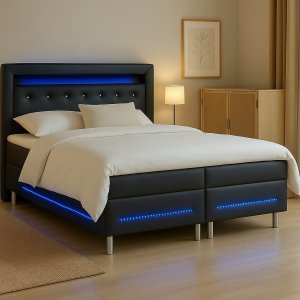 Kontinentalseng med LED-belysning 180 cm - New York Kontinentalseng med LED-belysning 180 cm - New York