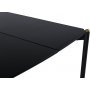Spisebord Pelle 190x90 cm - Sortbejdset eg / Messing