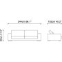 Neplus 3-personers sofa - Brun