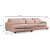 River divan sofa venstre - Pink