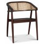 Skaraborg stol - Brun mahogni/rattan