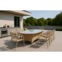 Spisest med 8 stole og spisebord 230 x 100 cm beige/natur - Menton/Pino