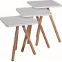 Triple spillebord 34 x 34 cm - Hvid