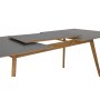 Perstorp spisebord 195-245 cm - Eg / mrk virvler