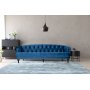 Sofa Chesterfield 3-personers sofa i blt fljl
