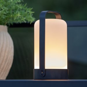 Fern bordlampe - Sort/Hvid