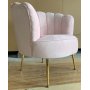 Snckan lnestol- Rosa fljl/ Messing