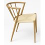 Bella havestol i trlook med beige rebsde