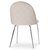 Plaza velvet stol - Beige / Krom + Møbelfødder