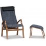 Lammet lnestol i freskind scandinavian grey - Brunbejdset eg