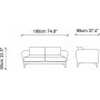 Giza 2-personers sofa - Gr
