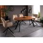 Mens udtrkbart rundt spisebord 100x168 x 100 cm - Palisander laminat
