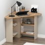 Hjrne hjrne skrivebord 80 x 80 cm - Fyrretr/beige