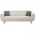 Berjer 3-personers sovesofa - Creme/eg