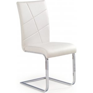 Amber stol - Hvid (PU) / Krom