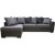 Delux sofa med ben afslutning venstre - Gr/Antracit/Vintage