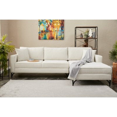 Berlin divan sofa - Creme hvid/sort
