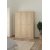 Billund garderobe med 3 lger - Hickory