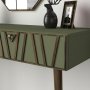 Skovreliefbord med spejl 120x 35 cm - Valnd/mrkegrn