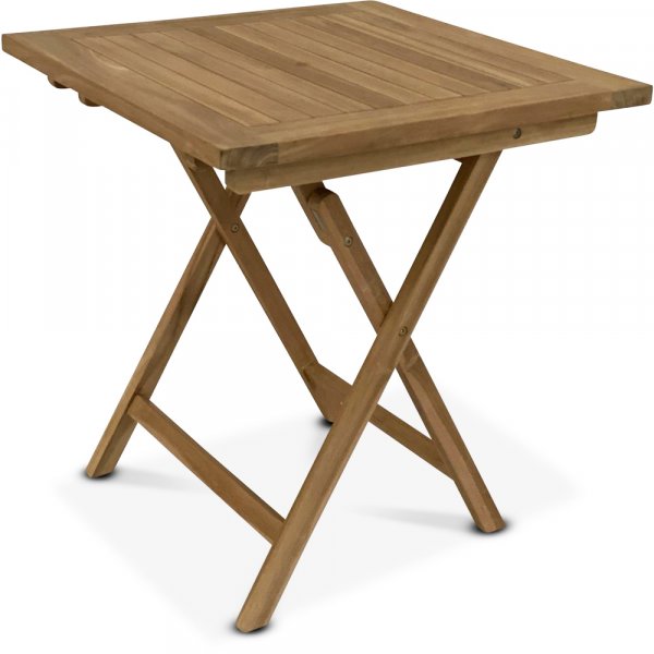 Grunnebo sammenklappeligt spisebord i teak - 70x70 cm