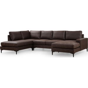 Braga u-sofa venstre - Brun