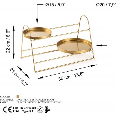 Plato 13 dekorativ tallerken - Guld