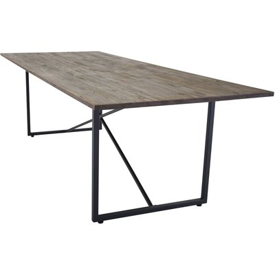 Spisebord Herrljunga 250 cm - Sort / mrk teak