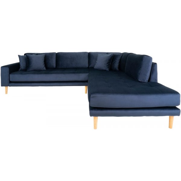 Lido Hjrnesofa med ben ende - Bl