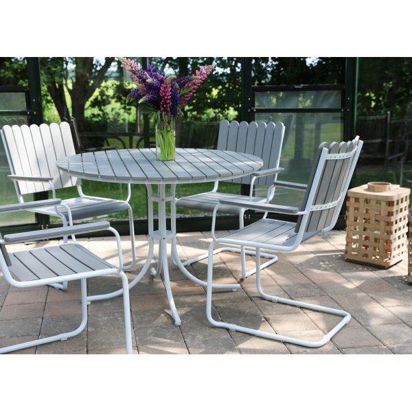 Kivik rundt spisebord 103 cm - Hvid/gr