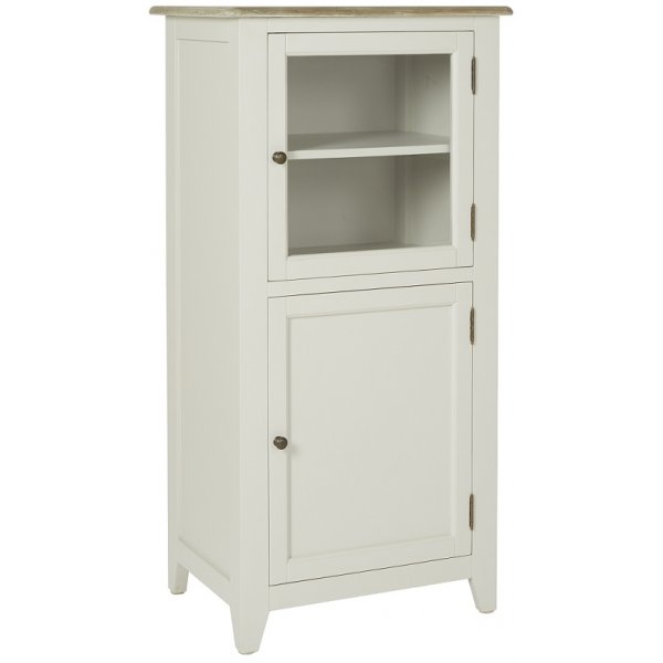 Hvaler Highboard - Antikgr / lysbejdset eg + Mbelfdder