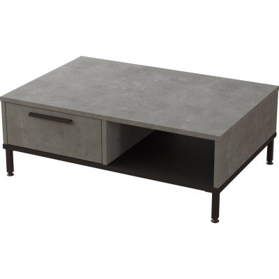 Luvio sofabord 18, 90x60 cm - Slv/sort
